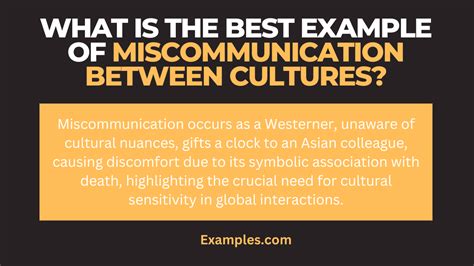 examples of miscommunication between cultures.